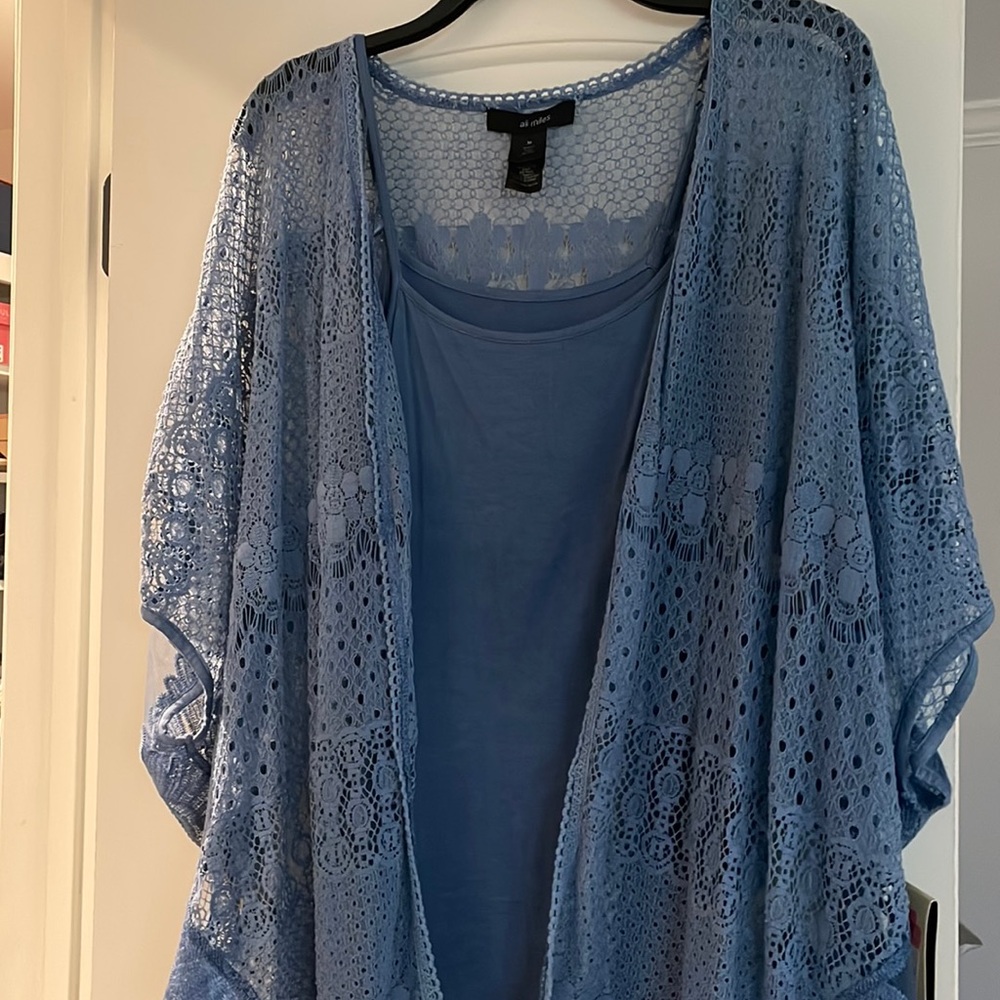 Ali Miles - Blue top with camisole and tunic together